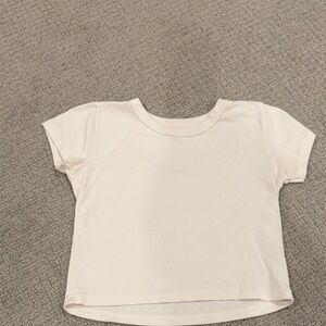 Brandy Melville Cream Short Sleeve Tee